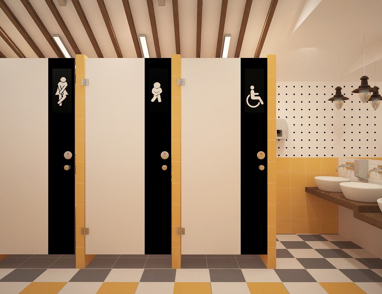 W co warto wyposażyć łazienkę w miejscu publicznym?